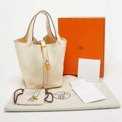 Hermès Nata Taurillon Clemence Leather Picotin Lock 18 Bag