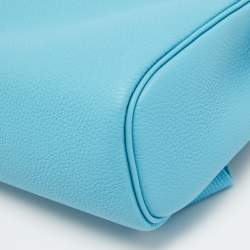 Hermès Bleu du Nord Togo Leather Palladium Finish Hac A Dos PM Bag