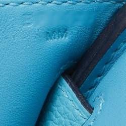 Hermès Bleu du Nord Togo Leather Palladium Finish Hac A Dos PM Bag