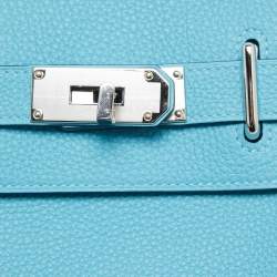 Hermès Bleu du Nord Togo Leather Palladium Finish Hac A Dos PM Bag