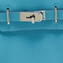 Hermès Bleu du Nord Togo Leather Palladium Finish Hac A Dos PM Bag