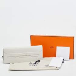 Hermès Gris Pale Swift Leather Birkin Shadow Clutch