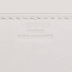 Hermès Gris Pale Swift Leather Birkin Shadow Clutch