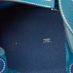Hermès Deep Bleu/Vert Bosphore Taurillon Clemence Leather Picotin Lock 22 Bag