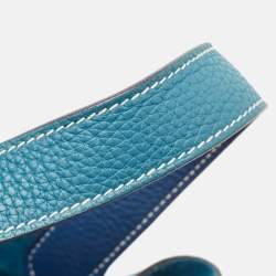 Hermès Deep Bleu/Vert Bosphore Taurillon Clemence Leather Picotin Lock 22 Bag