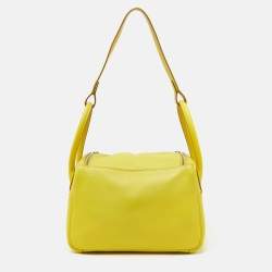 Hermès Lime Swift Leather Palladium Finish Lindy 26 Bag
