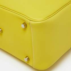 Hermès Lime Swift Leather Palladium Finish Lindy 26 Bag