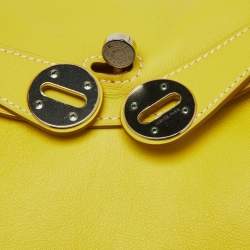 Hermès Lime Swift Leather Palladium Finish Lindy 26 Bag
