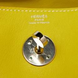 Hermès Lime Swift Leather Palladium Finish Lindy 26 Bag