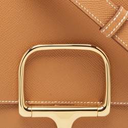 Pre Owned Hermes Gold Epsom Leather Della Cavalleria Mini Bag
