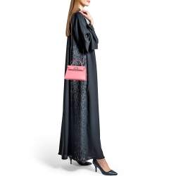 Pre Owned Hermès Rose Confetti Chevre Mysore Leather Palladium Finish Mini Kelly II Sellier 20 Bag