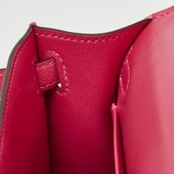 Pre Owned Hermès Rose Confetti Chevre Mysore Leather Palladium Finish Mini Kelly II Sellier 20 Bag