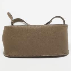 Pre Owned Hermes Etoupe Togo Leather Palladium Finish Jypsiere 28 Bag