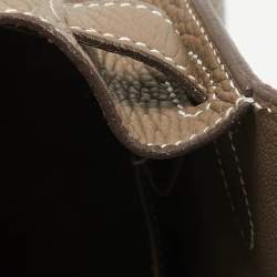 Pre Owned Hermes Etoupe Togo Leather Palladium Finish Jypsiere 28 Bag