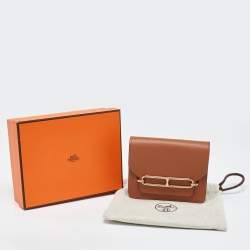 Pre Owned Hermes Chai Evercolor Roulis Slim Wallet
