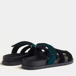 Hermes Noir-Vert Mousse Rubber Chypre  Sandal