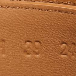 Hermes Brown Leather Chypre Sandals Size 39