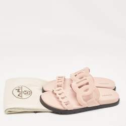 Hermes Pink Suede Extra Flat Sandals Size 39