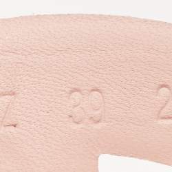 Hermes Pink Suede Extra Flat Sandals Size 39
