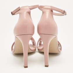 Pre Owned Hermes Beige Leather Premiere 70 Ankle Strap Sandals 40.5