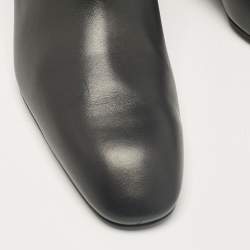 Hermes Black Leather Sommet Ankle Boots Size 40