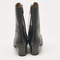 Hermes Black Leather Sommet Ankle Boots Size 40