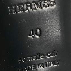 Hermes Black Leather Sommet Ankle Boots Size 40
