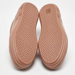 Hermes Dusty Pink Leather Happy Low Top Sneakers Size 39.5