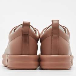 Hermes Dusty Pink Leather Happy Low Top Sneakers Size 39.5