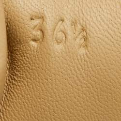 Hermes Silver Leather Quicker Low Top Sneakers Size 36.5