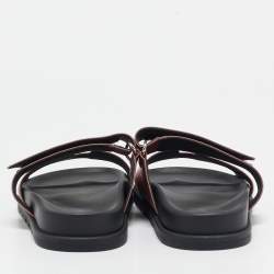 Hermes Pink Satin Chypre Slides Size 36