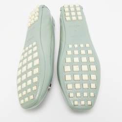 Pre Owned Hermes Green Patent Leather Liberty Ballet Flats Size 40