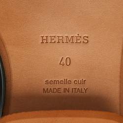 Hermès Black Leather H Jumping Knee Length Boots Size 40