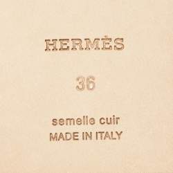 Pre Owned صندل سلايد هيرمس أوران جلد بني مقاس 36