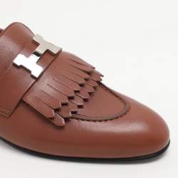 Hermes Brown Leather Royal Loafers & Moccasins Size 39