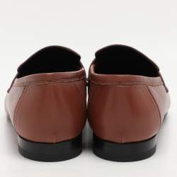 Hermes Brown Leather Royal Loafers & Moccasins Size 39