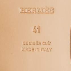 Hermès Brown Leather Neo Ankle Boots Size 41