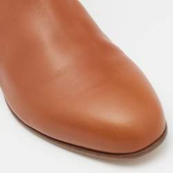 Hermès Brown Leather Neo Ankle Boots Size 41