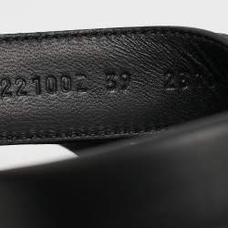 Pre Owned Hermes Black Leather Chypre Sandals Size 39