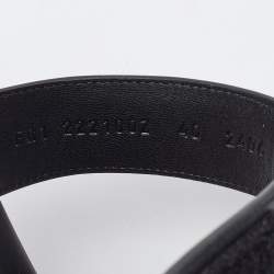 Pre Owned Hermès Black Leather Chypre Sandals Size 40