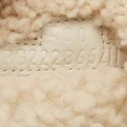 Pre Owned Hermes Black Leather and Shearling Fur Lined Chypre Sandals Size 40