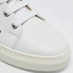 Hermes White Perforated Leather Jimmy High Top Sneakers Size 39