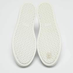 Hermes White Perforated Leather Jimmy High Top Sneakers Size 39