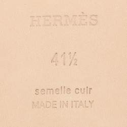 مملوكة مسبقًا Hermes Bruyère Leather Oran Flat Sandals Size 41.5