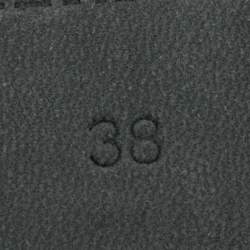 Pre Owned Hermès Black Leather Oran Flat Slide Size 38