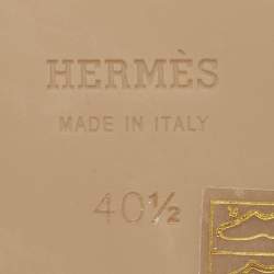 مملوكة مسبقًا حذاء لوفرز هيرميس فوبورغ شامواه بيج مقاس 40.5