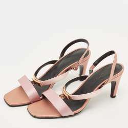 Pre Owned صندل سيور كاحل هيرمس جلد بني داكن مقاس 39.5