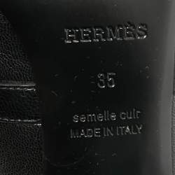 Pre Owned Hermès Blossom Size 35 Black Leather Mules