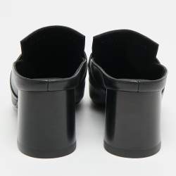 Pre Owned Hermès Blossom Size 35 Black Leather Mules