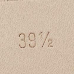 مملوكة مسبقًا Hermes Lagune Size 39.5 Khaki Beige Leather and Suede Flat Slide Sandals